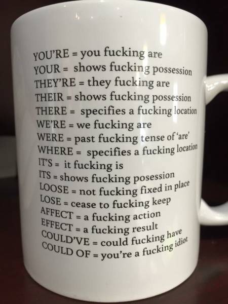 Learn English quick with a nifty mug like this.