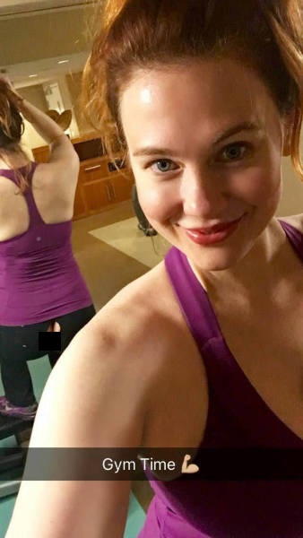 girl gym selfie fail - Gym Time L