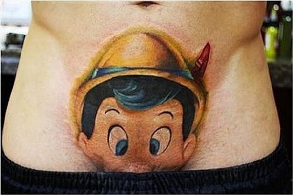 wtf pic pinocchio tattoo on cock