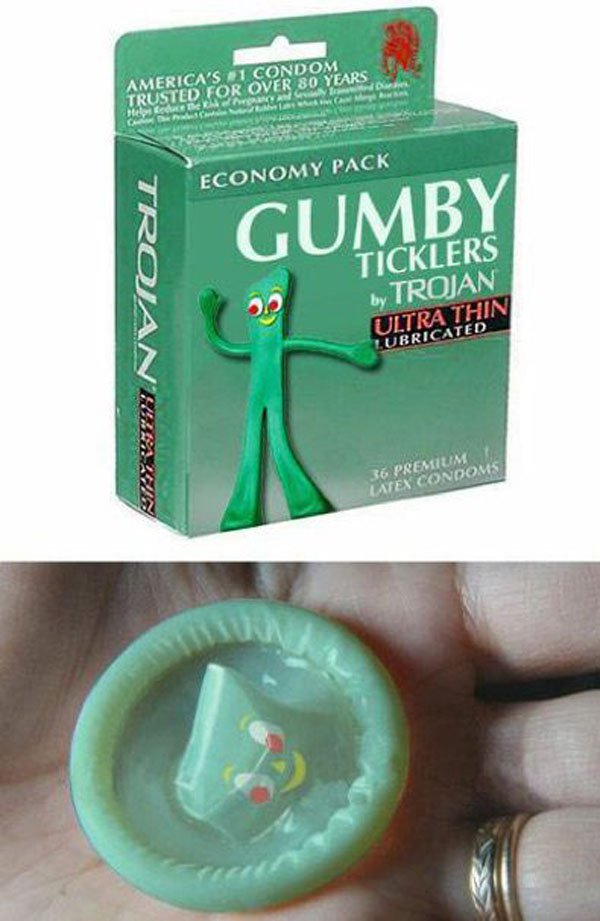 wtf pic gumby condom - America'S Condom Rusted For Over 80 Years ma Economy Pack Gumby Ticklers by Trojan Ultra Thin Trojan Hesalus Lubricated 36 Premium Latex Condom