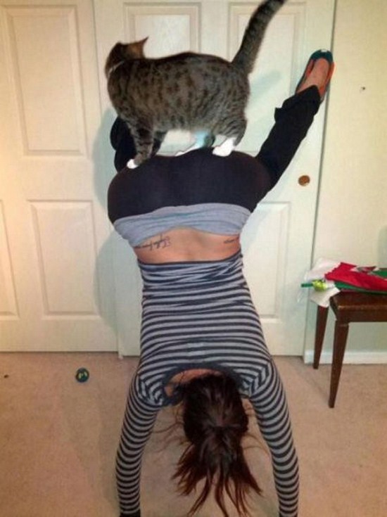 pussy poppin on a handstand