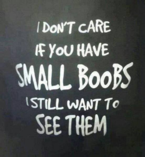 don t care if you have small boobs - I Don'T Care If You Have Small Boobs Istill Want To See Them