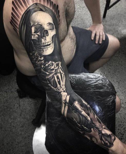 death sleeve tattoo designs