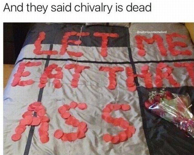 Crass message written in flower petals on the bed.