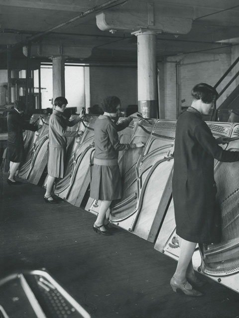 Women working at a piano factory in Sydney, Australia in 1922.
