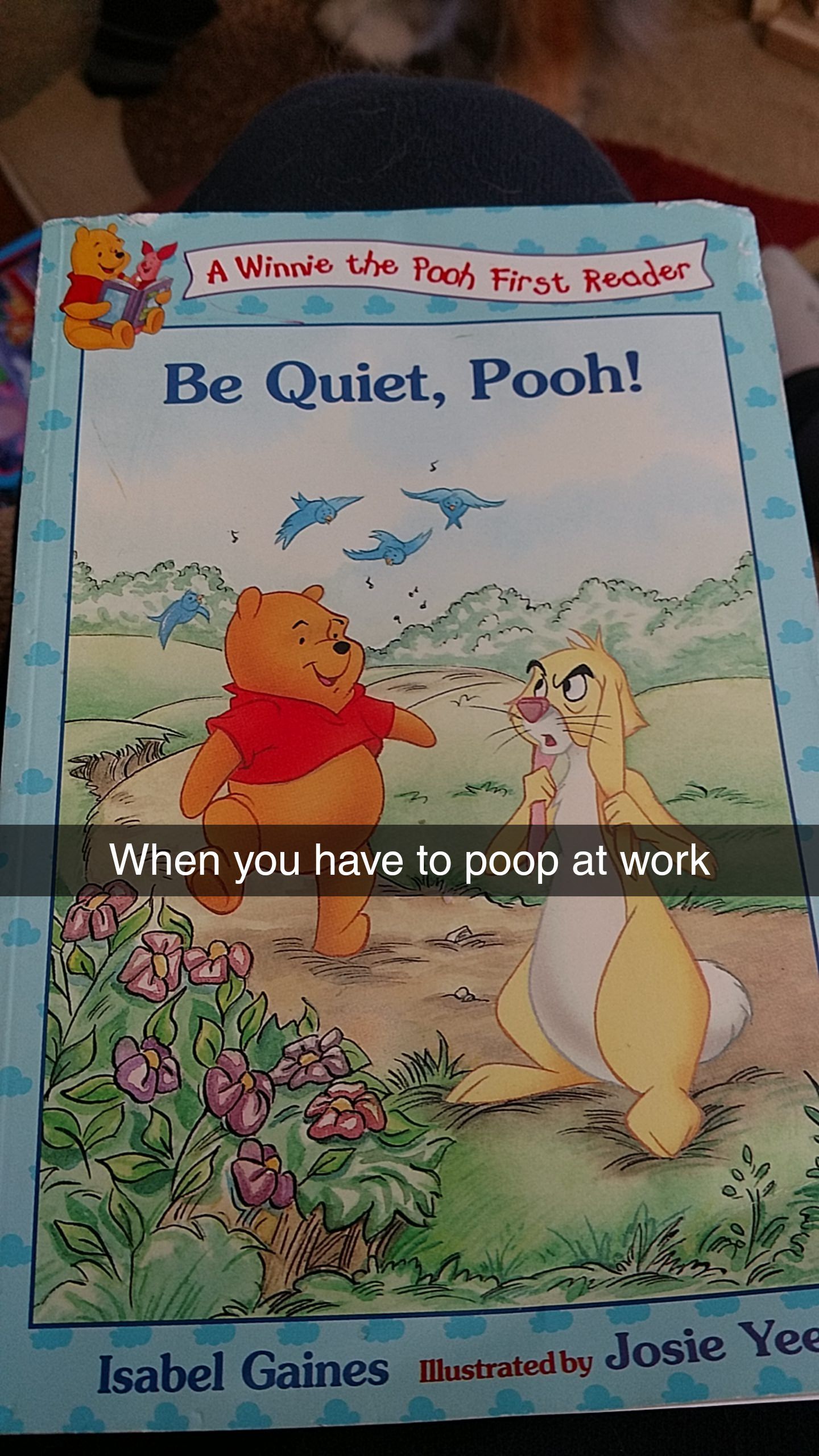 quiet pooh - Sa Wine the Pooh First Reader Be Quiet, Pooh! When you have to poop at work Isabel Gaines Illustrated by Josie Yee