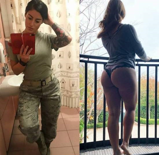 41 Sexy Service Women In And Out Of Their Uniforms
