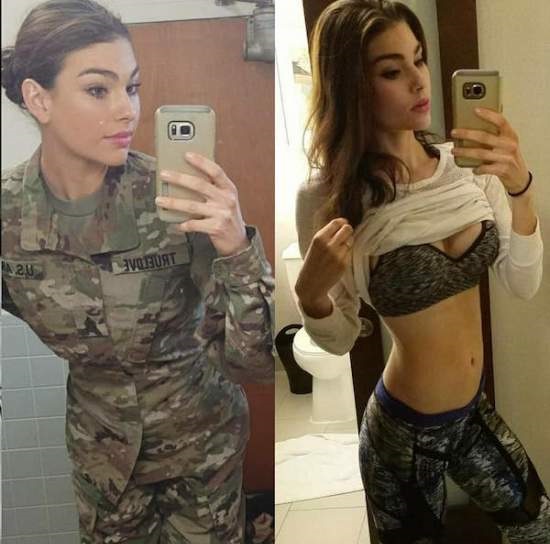 sexy girls in military uniform