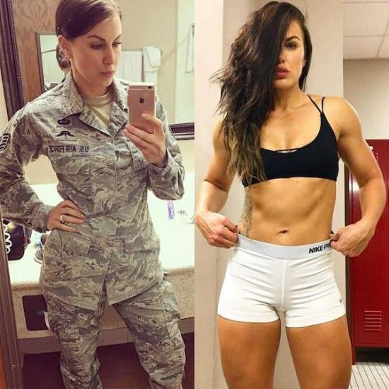 military women abs