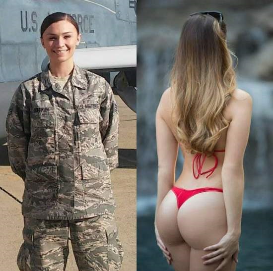 girls in and out of uniform