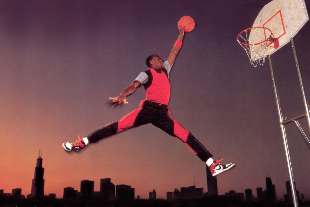 Michael Jordan - Jacobus “Co” Rentmeester shot Michael Jordan in his famous “Jumpman” pose for LIFE in 1984, maybe the most famous silhouette ever photographed. The pose was staged and not actually consistent with Jordan’s regular dunking style. Rentmeester simply had Jordan leap up on the spot and adopt a pose inspired by a ballet technique known as a “grand jeté” to make it appear as if he was dunking. Nike paid Rentmeester $15,000 for a two year license to use the image, but they continued to use it well beyond that and it eventually became one of the most popular commercial logos of all time. Rentmeester sued Nike for copyright infringement, but the suit was dismissed in June 2015.
