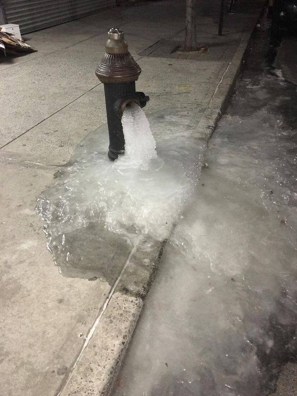 frozen fire hydrant