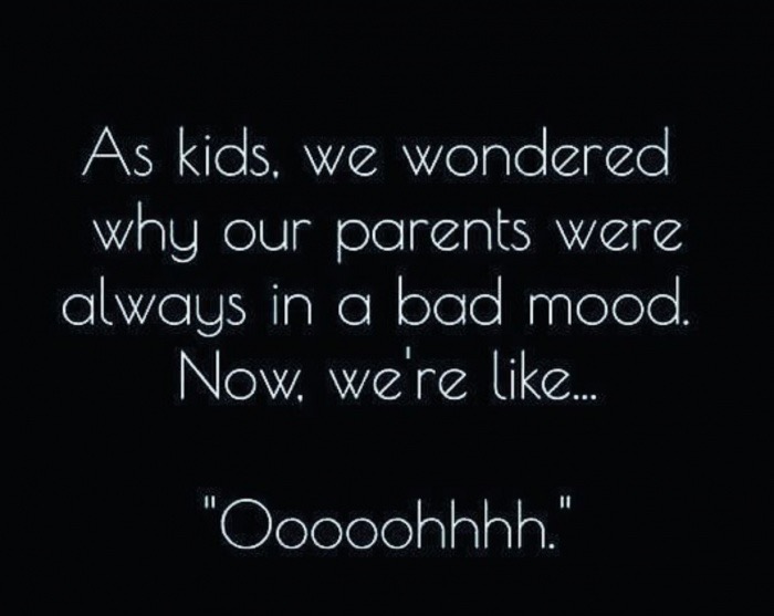 darkness - As kids, we wondered why our parents were always in a bad mood. Now, we're ...