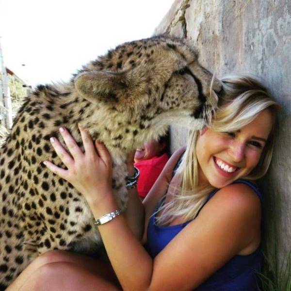 cheetah and girl