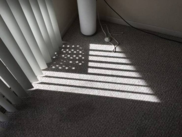 american flag shadows