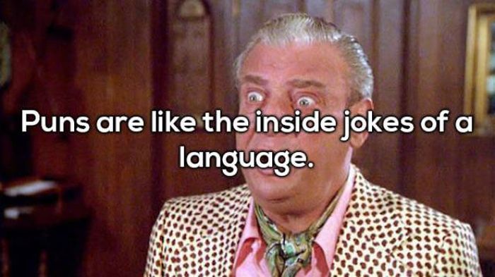 rodney dangerfield eyes - Puns are the inside jokes of a language.