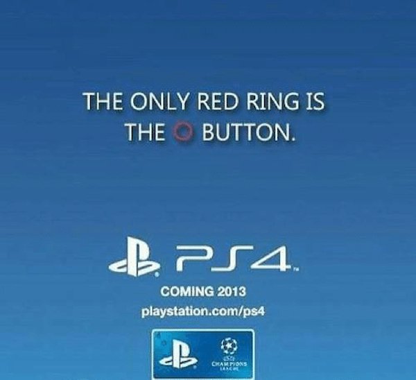 gaming - playstation 4 - The Only Red Ring Is The Button. B PS4 Coming 2013 playstation.comps4 ab crenrions Cam Toks
