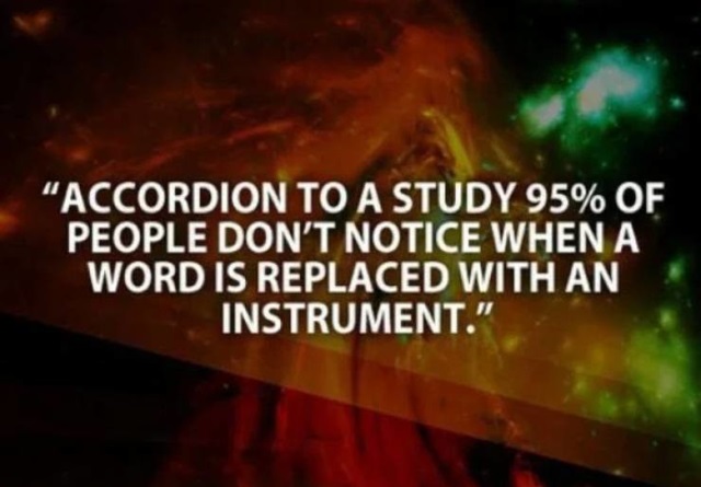 Ooo "Msarov" - Accordion To A Study 95% Of People Don'T Notice When A Word Is Replaced With An Instrument."