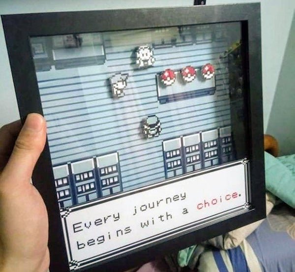 pokemon shadow box - Every journey begins with a choice.