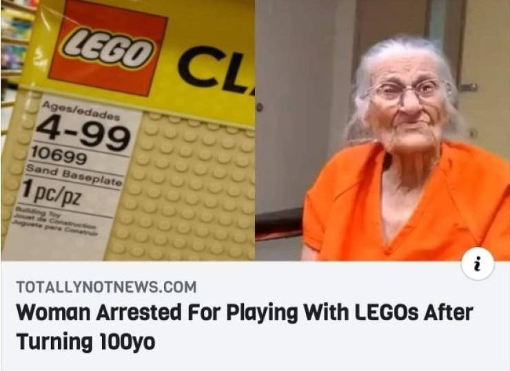woman arrested for playing with legos - Lego Agesedades 499 10699 Sand Baseplate 1 pcpz Totallynotnews.Com Woman Arrested For Playing With Legos After Turning 100yo