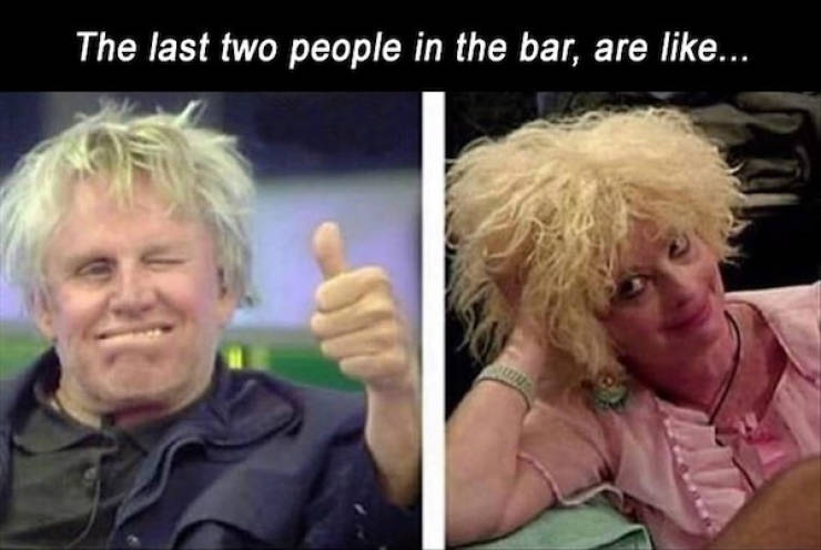 photo caption - The last two people in the bar, are ...