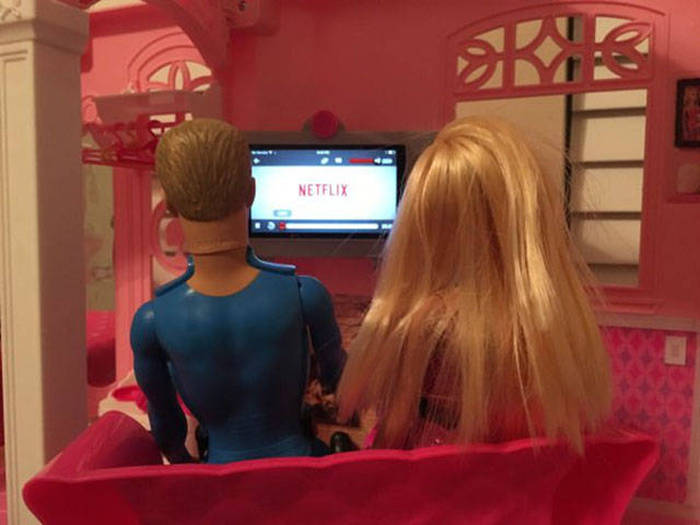 spicy memes - blond - Netflix and chill with barbie and ken