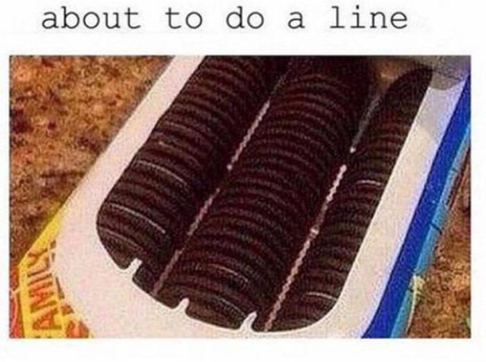spicy memes - oreo about to do a line meme - about to do a line