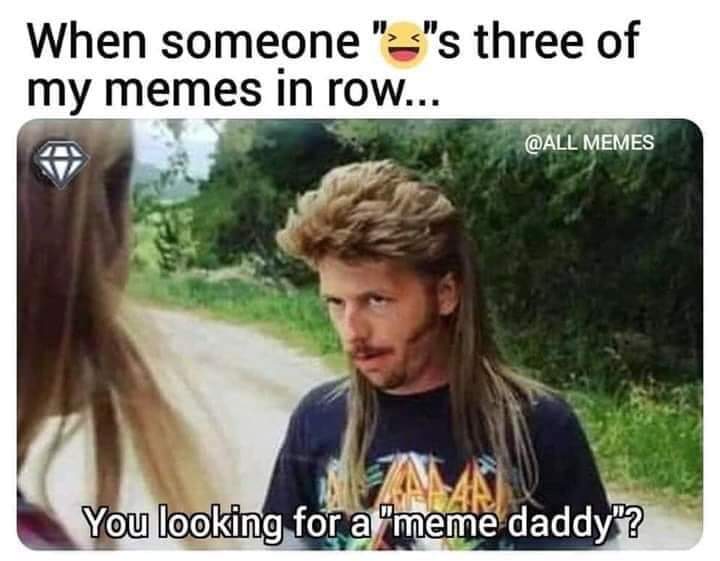 you looking for a meme daddy - When someone "_"s three of my memes in row... Memes You looking for a "meme daddy"?