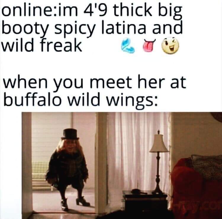 troll standing in doorway meme - onlineim 4'9 thick big booty spicy latina and wild freak when you meet her at buffalo wild wings
