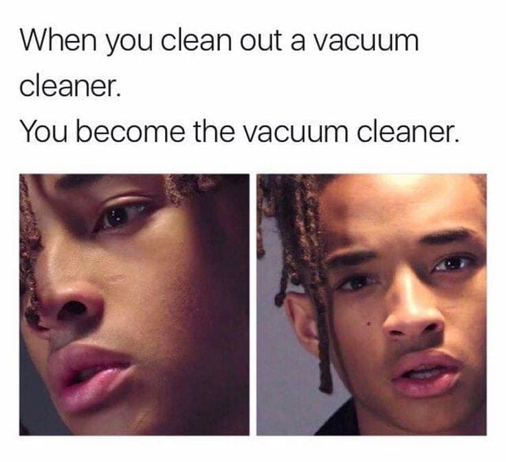 you clean out the vacuum cleaner - When you clean out a vacuum cleaner. You become the vacuum cleaner.