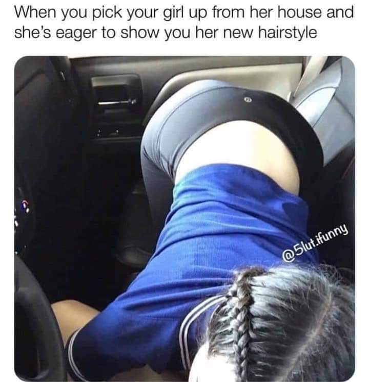 car seat cover - When you pick your girl up from her house and she's eager to show you her new hairstyle .ifunny