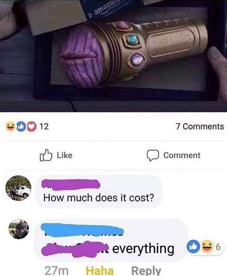 thanos fleshlight meme - a amazon. 0012 7 Comment How much does it cost? everything 036 Haha 27m