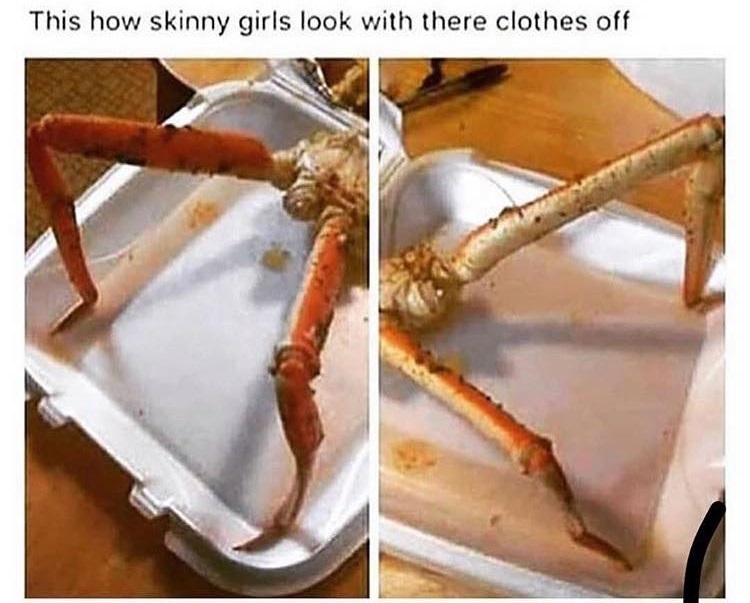 skinny nigga tell you to get on top - This how skinny girls look with there clothes off