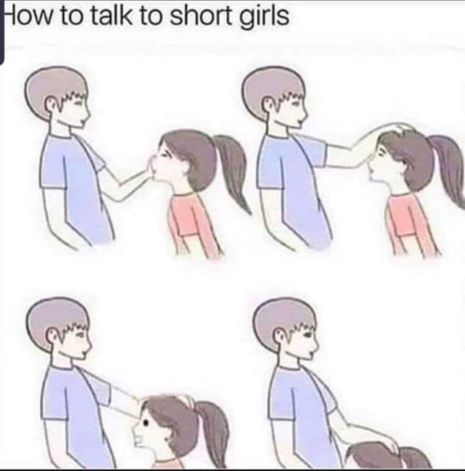 talk to short girls meme - How to talk to short girls