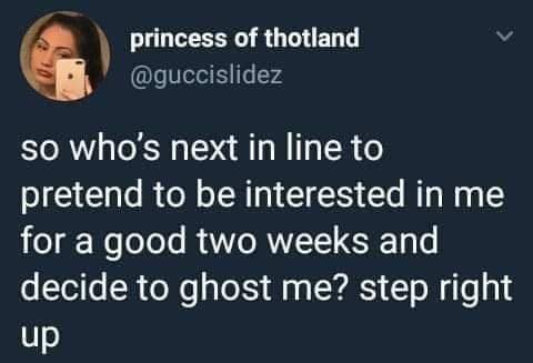 scottish twitter memes - princess of thotland so who's next in line to pretend to be interested in me for a good two weeks and decide to ghost me? step right up