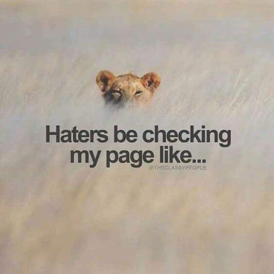 haters be checking my page like - Haters be checking my page ... Theclassypeople