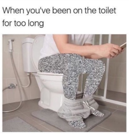 you ve been on the toilet - When you've been on the toilet for too long