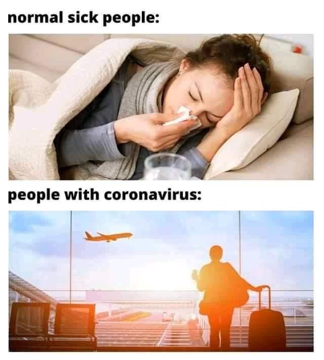 normal sick people people with coronavirus