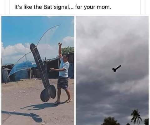 cursed kite - It's the Bat signal... for your mom.