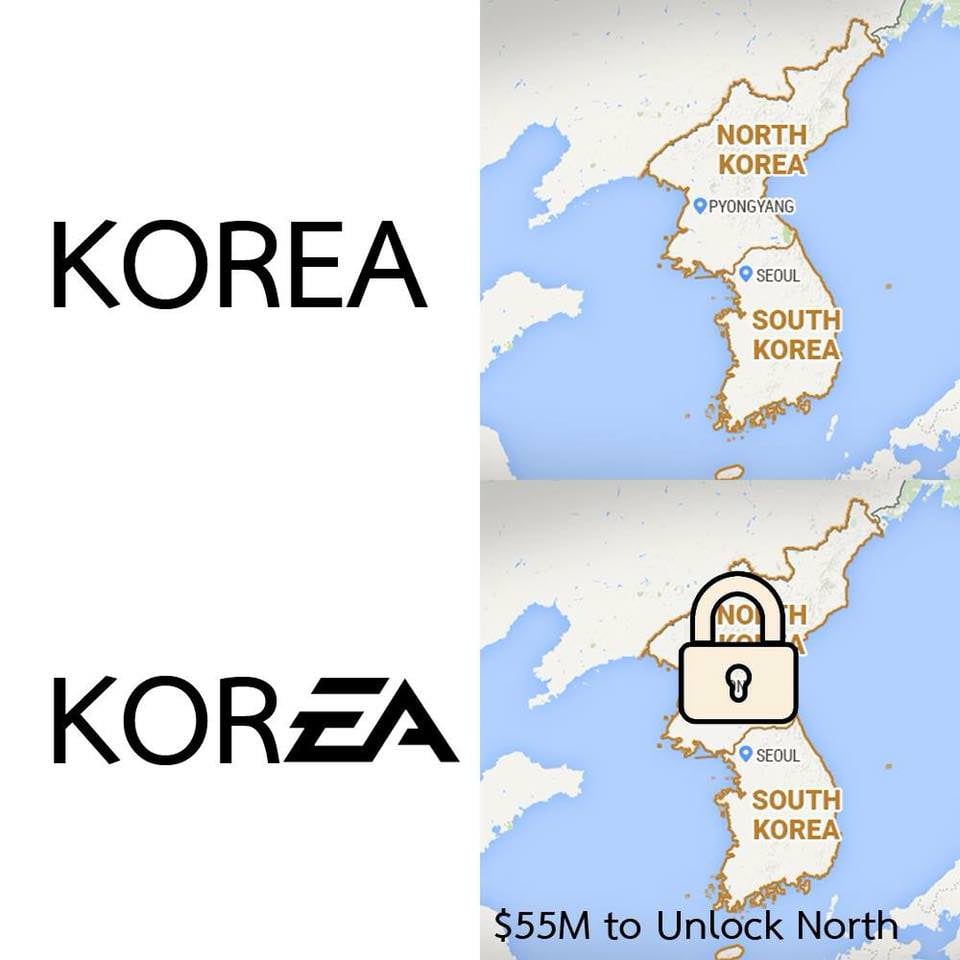south korea meme - North Korea Opyongyang Korea Seoul South Korea No Th ma Korea Seoul South Korea $55M to Unlock North