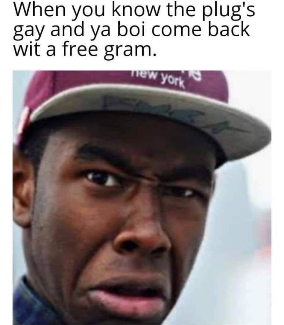 nsfw memes - that's disgusting meme - When you know the plug's gay and ya boi come back wit a free gram. new york