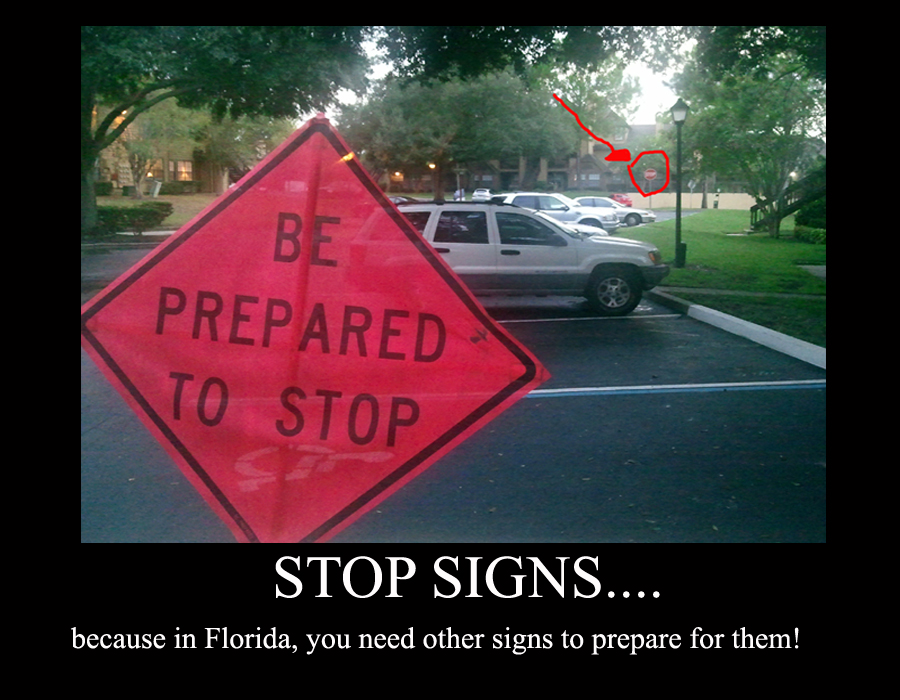 Stop signs...