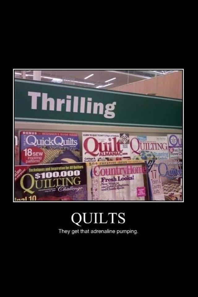 nothing more thrilling then quilts