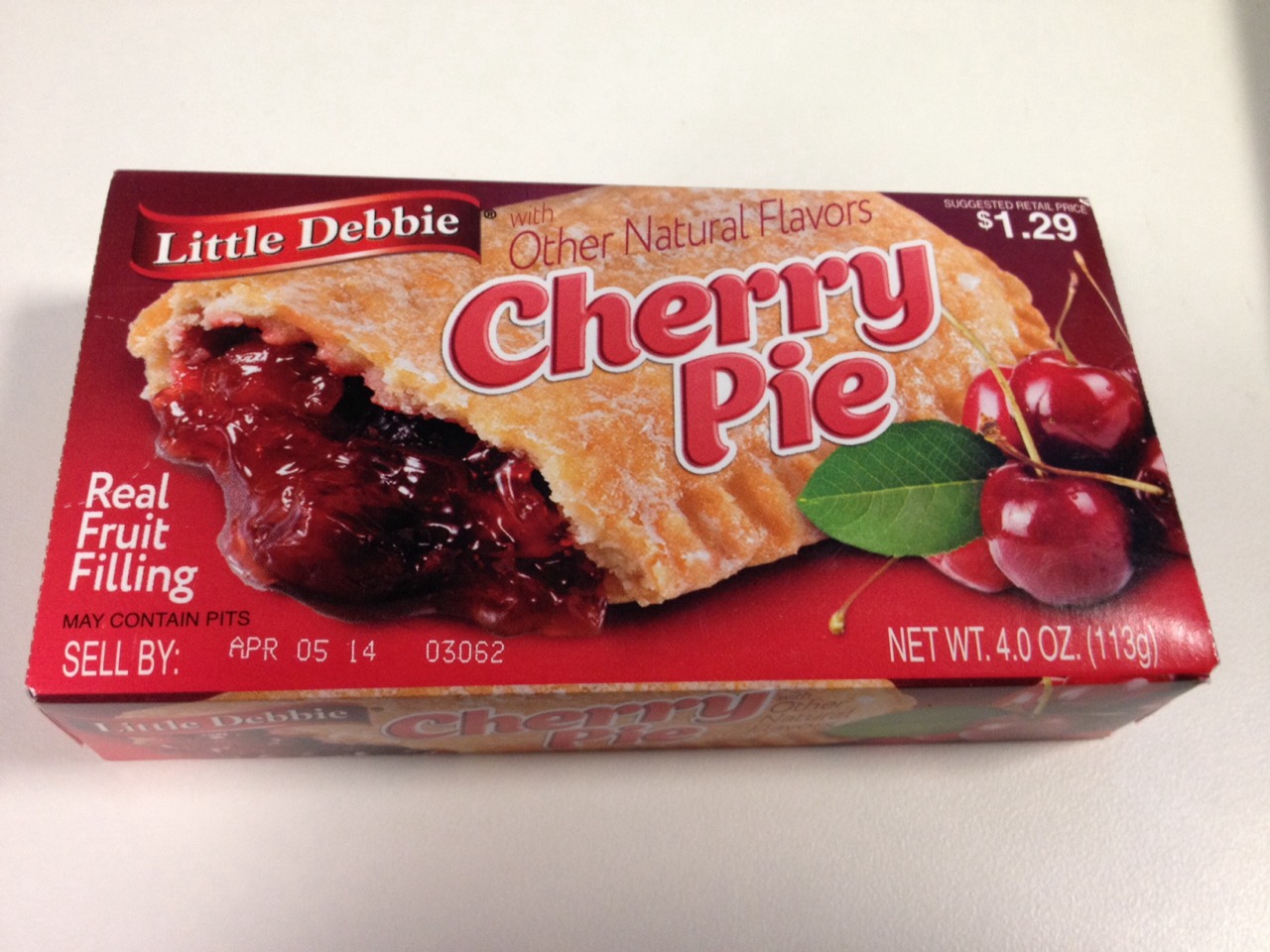 food troll cherry pie - sverige with Other Natural Flavors $1.29 Little Debbie Cherry Real Fruit Filling May Contain Pits Sell By Apr 05 14 03062 Net Wt. 4.0 Oz. 1139