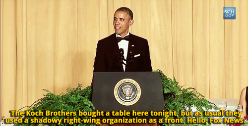 President Barack Obama at the White House Correspondents Dinner