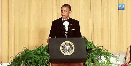 President Barack Obama at the White House Correspondents Dinner