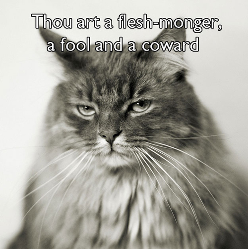Shakespearean Insults, With Cats