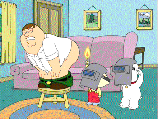 Family Guy - Lighting a fart on fire
