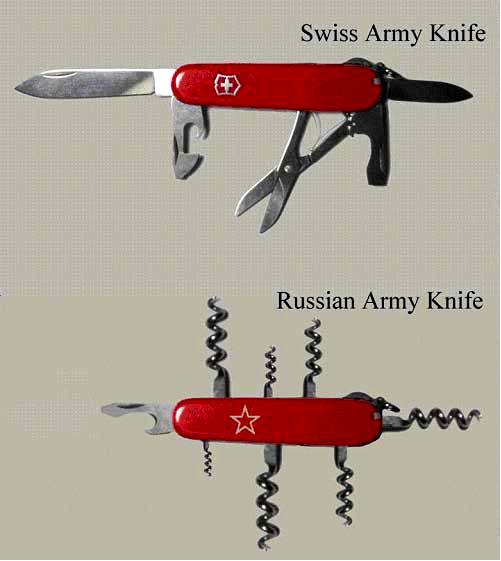 In Russia knife open you!