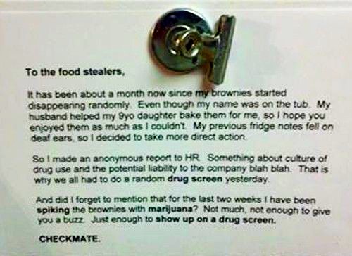 Be careful which food you steal!
